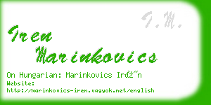 iren marinkovics business card